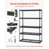 image:imageVEVOR Storage Shelves 3000 lbs 5 Tier Heavy Duty Garage Shelving 24 D x 48 W x 72 H Adjustable Metal Shelves for Industrial Shelving Unit Utility Shelf for Kitchen Warehouse Basement BlackBlack