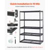 image:imageVEVOR Storage Shelves 3000 lbs 5 Tier Heavy Duty Garage Shelving 24 D x 48 W x 72 H Adjustable Metal Shelves for Industrial Shelving Unit Utility Shelf for Kitchen Warehouse Basement BlackBlack