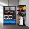 image:imageVEVOR Storage Shelves 3000 lbs 5 Tier Heavy Duty Garage Shelving 24 D x 48 W x 72 H Adjustable Metal Shelves for Industrial Shelving Unit Utility Shelf for Kitchen Warehouse Basement BlackBlack