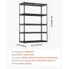 image:imageVEVOR Storage Shelves 3000 lbs 5 Tier Heavy Duty Garage Shelving 24 D x 48 W x 72 H Adjustable Metal Shelves for Industrial Shelving Unit Utility Shelf for Kitchen Warehouse Basement BlackBlack