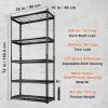 image:imageVEVOR Storage Shelves 3000 lbs 5 Tier Heavy Duty Garage Shelving 24 D x 48 W x 72 H Adjustable Metal Shelves for Industrial Shelving Unit Utility Shelf for Kitchen Warehouse Basement BlackBlack