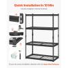 image:imageVEVOR Storage Shelves 3000 lbs 5 Tier Heavy Duty Garage Shelving 24 D x 48 W x 72 H Adjustable Metal Shelves for Industrial Shelving Unit Utility Shelf for Kitchen Warehouse Basement BlackBlack