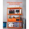 image:imageVEVOR Storage Shelves 3000 lbs 5 Tier Heavy Duty Garage Shelving 24 D x 48 W x 72 H Adjustable Metal Shelves for Industrial Shelving Unit Utility Shelf for Kitchen Warehouse Basement BlackOrange