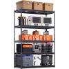 image:imageVEVOR Storage Shelves 3000 lbs 5 Tier Heavy Duty Garage Shelving 24 D x 48 W x 72 H Adjustable Metal Shelves for Industrial Shelving Unit Utility Shelf for Kitchen Warehouse Basement BlackBlack