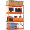image:imageVEVOR Storage Shelves 3000 lbs 5 Tier Heavy Duty Garage Shelving 24 D x 48 W x 72 H Adjustable Metal Shelves for Industrial Shelving Unit Utility Shelf for Kitchen Warehouse Basement BlackOrange