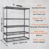 image:imageVEVOR Storage Shelves 3000 lbs 5 Tier Heavy Duty Garage Shelving 24 D x 48 W x 72 H Adjustable Metal Shelves for Industrial Shelving Unit Utility Shelf for Kitchen Warehouse Basement BlackBlack