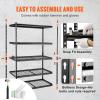 image:imageVEVOR Storage Shelves 3000 lbs 5 Tier Heavy Duty Garage Shelving 24 D x 48 W x 72 H Adjustable Metal Shelves for Industrial Shelving Unit Utility Shelf for Kitchen Warehouse Basement BlackBlack