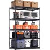 image:imageVEVOR Storage Shelves 3000 lbs 5 Tier Heavy Duty Garage Shelving 24 D x 48 W x 72 H Adjustable Metal Shelves for Industrial Shelving Unit Utility Shelf for Kitchen Warehouse Basement BlackBlack