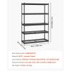 image:imageVEVOR Storage Shelves 3000 lbs 5 Tier Heavy Duty Garage Shelving 24 D x 48 W x 72 H Adjustable Metal Shelves for Industrial Shelving Unit Utility Shelf for Kitchen Warehouse Basement BlackBlack