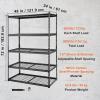 image:imageVEVOR Storage Shelves 3000 lbs 5 Tier Heavy Duty Garage Shelving 24 D x 48 W x 72 H Adjustable Metal Shelves for Industrial Shelving Unit Utility Shelf for Kitchen Warehouse Basement BlackBlack