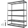 image:imageVEVOR Storage Shelves 3000 lbs 5 Tier Heavy Duty Garage Shelving 24 D x 48 W x 72 H Adjustable Metal Shelves for Industrial Shelving Unit Utility Shelf for Kitchen Warehouse Basement BlackBlack