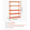 image:imageVEVOR Storage Shelves 3000 lbs 5 Tier Heavy Duty Garage Shelving 24 D x 48 W x 72 H Adjustable Metal Shelves for Industrial Shelving Unit Utility Shelf for Kitchen Warehouse Basement BlackOrange