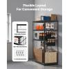 image:imageVEVOR Storage Shelves 3000 lbs 5 Tier Heavy Duty Garage Shelving 24 D x 48 W x 72 H Adjustable Metal Shelves for Industrial Shelving Unit Utility Shelf for Kitchen Warehouse Basement BlackBlack