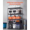 image:imageVEVOR Storage Shelves 3000 lbs 5 Tier Heavy Duty Garage Shelving 24 D x 48 W x 72 H Adjustable Metal Shelves for Industrial Shelving Unit Utility Shelf for Kitchen Warehouse Basement BlackBlack