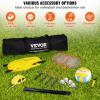 image:imageVEVOR Volleyball and Badminton Set Outdoor Portable Badminton Net Adjustable Height Steel Poles Professional Combo Set with PVC Volleyball Pump Carrying Bag Easy Setup for Backyard Beach Lawn