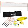 image:imageVEVOR Volleyball and Badminton Set Outdoor Portable Badminton Net Adjustable Height Steel Poles Professional Combo Set with PVC Volleyball Pump Carrying Bag Easy Setup for Backyard Beach Lawn