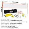 image:imageVEVOR Volleyball and Badminton Set Outdoor Portable Badminton Net Adjustable Height Steel Poles Professional Combo Set with PVC Volleyball Pump Carrying Bag Easy Setup for Backyard Beach Lawn