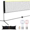 image:imageVEVOR Badminton Net Height Adjustable Volleyball Net Wide Foldable Pickleball Net Portable Easy Setup Tennis Net Set with Poles Stand and Carry Bag for Kids Backyard Game Indoor Outdoor Use20 ft