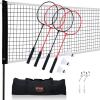 image:imageVEVOR Badminton Net Height Adjustable Volleyball Net Wide Foldable Pickleball Net Portable Easy Setup Tennis Net Set with Poles Stand and Carry Bag for Kids Backyard Game Indoor Outdoor Use20 Ft  Tube Diameter 10 Inch