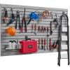 image:imageVEVOR Slat Wall Paneling 8 x 4 ft PVC Garage Slatwall without Accessories Black Slat Wall EasytoInstall Adjustable Slatwall Panel with Coupling Structure amp DIY Cutting Fits for Storage amp DisplayGray