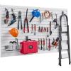 image:imageVEVOR Slat Wall Paneling 8 x 4 ft PVC Garage Slatwall without Accessories Black Slat Wall EasytoInstall Adjustable Slatwall Panel with Coupling Structure amp DIY Cutting Fits for Storage amp DisplayWhite