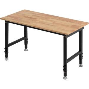 image:imageVEVOR Adjustable Workbench 48 x 20inch Heavy Duty Work Bench with 285383 Inches Height Adjustment 2000 lbs Capacity Garage Workbench with Power Outlets Suitable for Office Garage WorkshopRubber Pad48x24