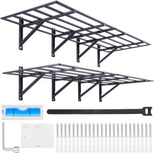 image:imageVEVOR Garage Shelving Wall Mounted 2 x 6 ft Heavy Duty Garage Wall Shelves 1600 lbs Load Capacity Garage Storage Rack Floating Shelves 2 Pack Suitable for Shop Shed Garage Storage
