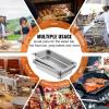 image:imageVEVOR 4 Pack Full Size Steam Table Pan4 Inch Deep 13L Capacity  Stainless Steel Food Container for Oven Hotel  AntiJam Design4 Deep  4 Pack  Thickened