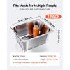 image:imageVEVOR 4 Pack Full Size Steam Table Pan4 Inch Deep 13L Capacity  Stainless Steel Food Container for Oven Hotel  AntiJam Design6 Deep  2 Pack  Thickened