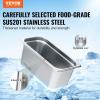 image:imageVEVOR 4 Pack Full Size Steam Table Pan4 Inch Deep 13L Capacity  Stainless Steel Food Container for Oven Hotel  AntiJam Design6 Deep  8 Pack  Thickened