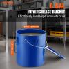 image:imageVEVOR Fryer Grease Bucket 8 Gal Oil Disposal Caddy Carbon Steel Fryer Oil Bucket with RustProof Coating Oil Transport Container with Lid Lock Clips Filter Bag for Hot Cooking Oil Filtering BlueBlue