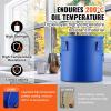 image:imageVEVOR Fryer Grease Bucket 8 Gal Oil Disposal Caddy Carbon Steel Fryer Oil Bucket with RustProof Coating Oil Transport Container with Lid Lock Clips Filter Bag for Hot Cooking Oil Filtering BlueBlue