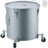 image:imageVEVOR Fryer Grease Bucket 8 Gal Oil Disposal Caddy Carbon Steel Fryer Oil Bucket with RustProof Coating Oil Transport Container with Lid Lock Clips Filter Bag for Hot Cooking Oil Filtering BlueSilver Gray