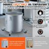image:imageVEVOR Fryer Grease Bucket 8 Gal Oil Disposal Caddy Carbon Steel Fryer Oil Bucket with RustProof Coating Oil Transport Container with Lid Lock Clips Filter Bag for Hot Cooking Oil Filtering BlueSilver Gray