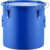 image:imageVEVOR Fryer Grease Bucket 8 Gal Oil Disposal Caddy Carbon Steel Fryer Oil Bucket with RustProof Coating Oil Transport Container with Lid Lock Clips Filter Bag for Hot Cooking Oil Filtering BlueBlue