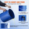 image:imageVEVOR Fryer Grease Bucket 8 Gal Oil Disposal Caddy Carbon Steel Fryer Oil Bucket with RustProof Coating Oil Transport Container with Lid Lock Clips Filter Bag for Hot Cooking Oil Filtering BlueBlue