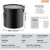 image:imageVEVOR Fryer Grease Bucket 8 Gal Oil Disposal Caddy Carbon Steel Fryer Oil Bucket with RustProof Coating Oil Transport Container with Lid Lock Clips Filter Bag for Hot Cooking Oil Filtering BlueBlack