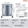 image:imageVEVOR Fryer Grease Bucket 8 Gal Oil Disposal Caddy Carbon Steel Fryer Oil Bucket with RustProof Coating Oil Transport Container with Lid Lock Clips Filter Bag for Hot Cooking Oil Filtering BlueSilver Gray