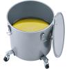 image:imageVEVOR Fryer Grease Bucket 8 Gal Oil Disposal Caddy Carbon Steel Fryer Oil Bucket with RustProof Coating Oil Transport Container with Lid Lock Clips Filter Bag for Hot Cooking Oil Filtering BlueSilver Gray