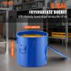 image:imageVEVOR Fryer Grease Bucket 8 Gal Oil Disposal Caddy Carbon Steel Fryer Oil Bucket with RustProof Coating Oil Transport Container with Lid Lock Clips Filter Bag for Hot Cooking Oil Filtering BlueBlue