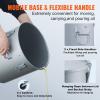 image:imageVEVOR Fryer Grease Bucket 8 Gal Oil Disposal Caddy Carbon Steel Fryer Oil Bucket with RustProof Coating Oil Transport Container with Lid Lock Clips Filter Bag for Hot Cooking Oil Filtering BlueSilver Gray