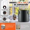 image:imageVEVOR Fryer Grease Bucket 8 Gal Oil Disposal Caddy Carbon Steel Fryer Oil Bucket with RustProof Coating Oil Transport Container with Lid Lock Clips Filter Bag for Hot Cooking Oil Filtering BlueBlack