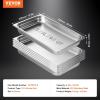 image:imageVEVOR Hotel Pan Full Size AntiJam Steam Pans 08mm Thick Stainless Steel 4Inch Deep Commercial Table Pan Catering Storage Food Pans for Industrial amp Scientific25 inch Deep 6 Pack