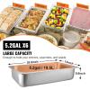 image:imageVEVOR Hotel Pan Full Size AntiJam Steam Pans 08mm Thick Stainless Steel 4Inch Deep Commercial Table Pan Catering Storage Food Pans for Industrial amp Scientific6 inch Deep 6 Pack