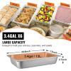 image:imageVEVOR Hotel Pan Full Size AntiJam Steam Pans 08mm Thick Stainless Steel 4Inch Deep Commercial Table Pan Catering Storage Food Pans for Industrial amp Scientific4 inch Deep 6 Pack