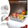 image:imageVEVOR Hotel Pan Full Size AntiJam Steam Pans 08mm Thick Stainless Steel 4Inch Deep Commercial Table Pan Catering Storage Food Pans for Industrial amp Scientific4 inch Deep 6 Pack