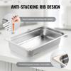image:imageVEVOR Hotel Pan Full Size AntiJam Steam Pans 08mm Thick Stainless Steel 4Inch Deep Commercial Table Pan Catering Storage Food Pans for Industrial amp Scientific4 inch Deep 1 Pack