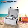 image:imageVEVOR UltraLight Hard Cooler Ice Retention Cooler with Heavy Duty Handle Ice Chest Lunch Box for Camping Travel Outdoor Keeps Cool for up to 6 Days 30 Lighter Than Rotomolded Coolers52 QT without wheels