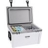 image:imageVEVOR UltraLight Hard Cooler Ice Retention Cooler with Heavy Duty Handle Ice Chest Lunch Box for Camping Travel Outdoor Keeps Cool for up to 6 Days 30 Lighter Than Rotomolded Coolers52 QT without wheels