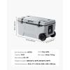 image:imageVEVOR UltraLight Hard Cooler Ice Retention Cooler with Heavy Duty Handle Ice Chest Lunch Box for Camping Travel Outdoor Keeps Cool for up to 6 Days 30 Lighter Than Rotomolded Coolers74 QT with wheels